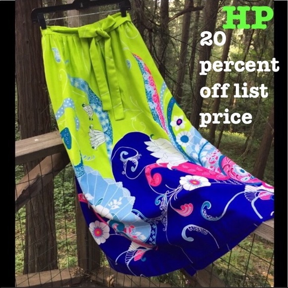 alice Dresses & Skirts - Alice retro circa 1960’s neon print wrap skirt,HP